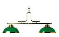 brass lights with Green dome