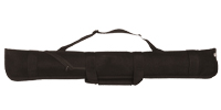 Soft black suedette case with a shoulder strap 1 butt / 2 shaft