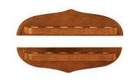 LUXURIOUS DARK MAHOGANY CUE HOLDER � 6 CUES
