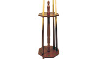 OCTOGONAL MAHOGANY CUES HOLDER � 8 CUES