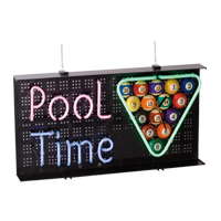 "Pool Time" neon clock