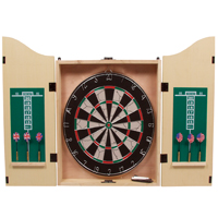 dart cupboard + dartboard + 6 darts
