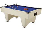 white ash JMC PUB ENGLISH POOL TABLE with blue cloth