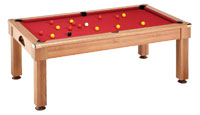 BILLARD SALOON 7FT NOYER DRAP ROUGE