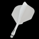 Ailettes Fusion Flight & Shaft Solid White SHORT