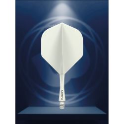 Ailettes Fusion Flight & Shaft Solid White SHORT