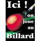 Poster billard - 29.7 X 42 cm.