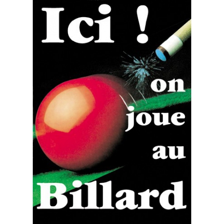 Poster billard - 29.7 X 42 cm.