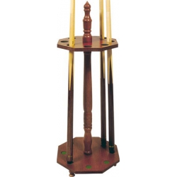 OCTOGONAL MAHOGANY CUES HOLDER – 8 CUES