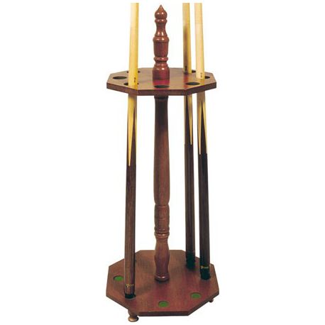 OCTOGONAL MAHOGANY CUES HOLDER – 8 CUES