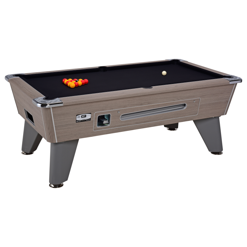 Billard Omega Pro 7ft chêne gris à monnayeur - JMC Billard