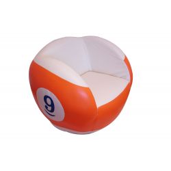 Fauteuil pivotant orange/blanc n°9