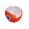 Fauteuil pivotant orange et blanc n°9