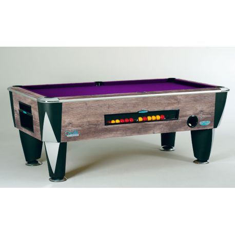 black marbled ATLANTIC ENGLISH POOL TABLE with coin system