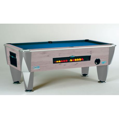 black marbled ATLANTIC ENGLISH POOL TABLE with coin system