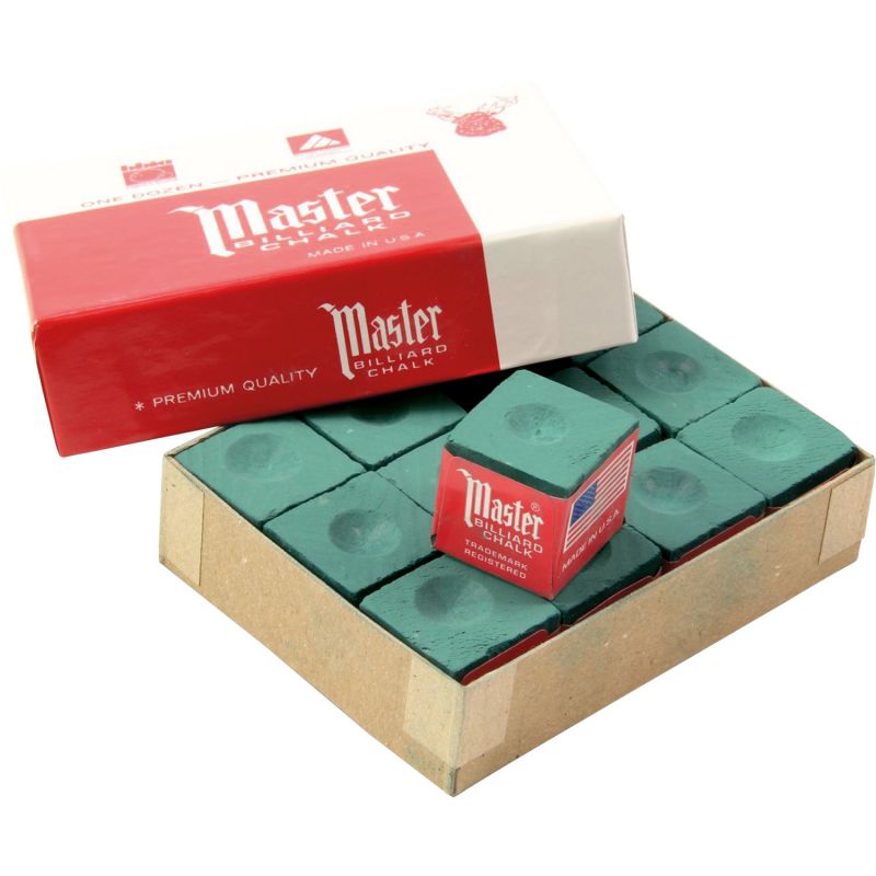 GREEN MASTER CHALK 12 PIECES JMC Billard