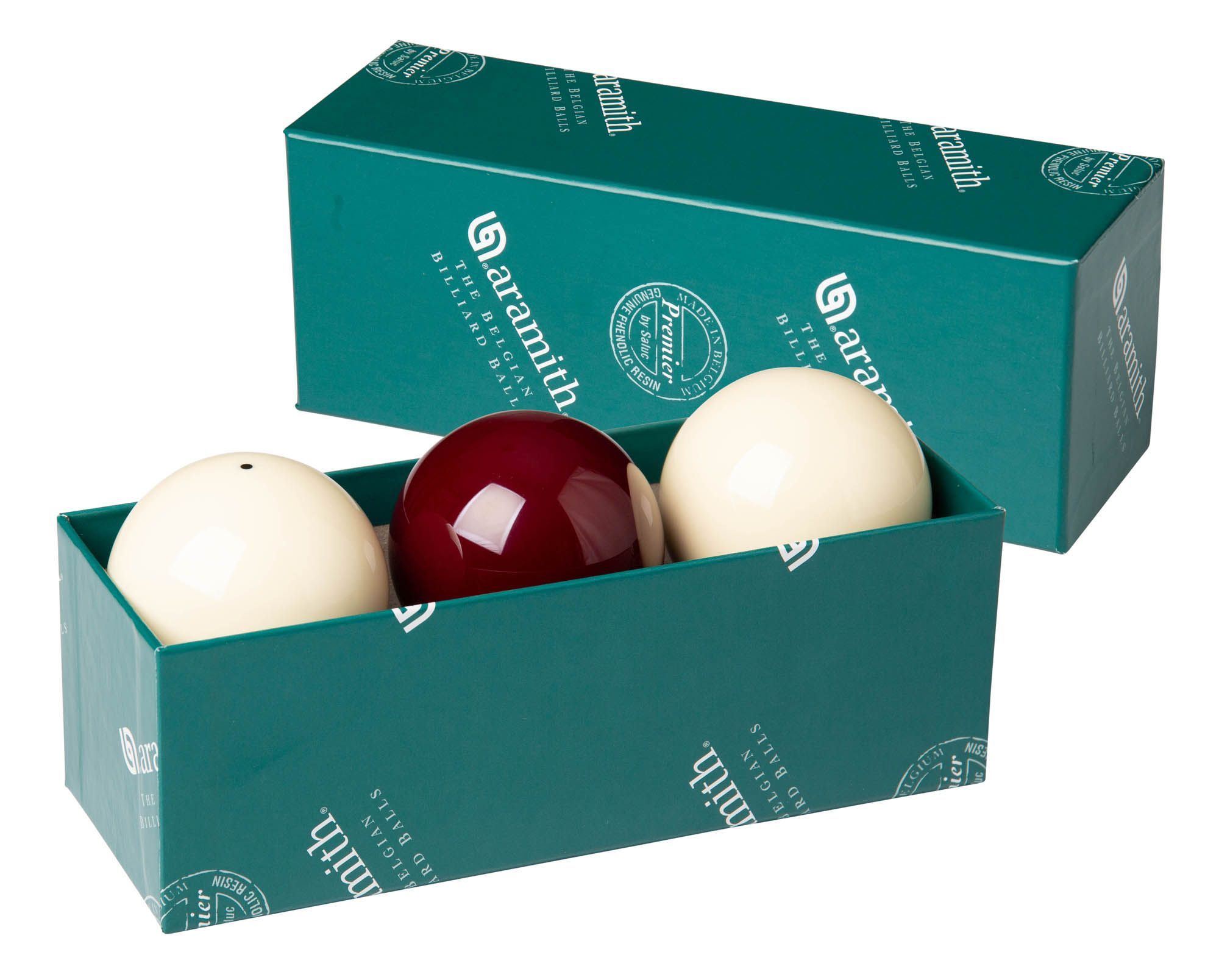 Billes Carambole 57.2mm Pour Billard Français - Set Complet Blanc Et Rouge