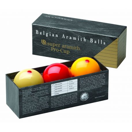 PRO CUP SUPER ARAMITH FRENCH BILLIARD BALL SET - Ø 2,4 IN