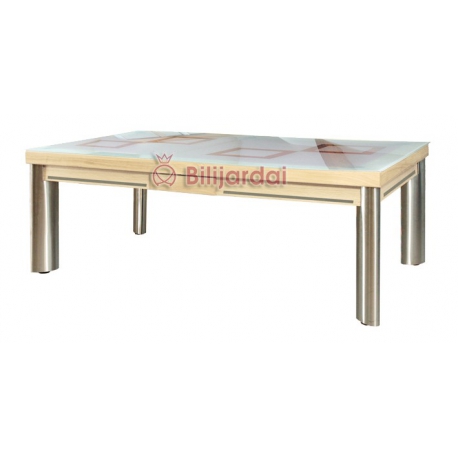 Mirage option plateau-table verre securit dépoli avec motif