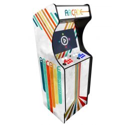 Borne Arcade FIRST décor RETRO BLANC